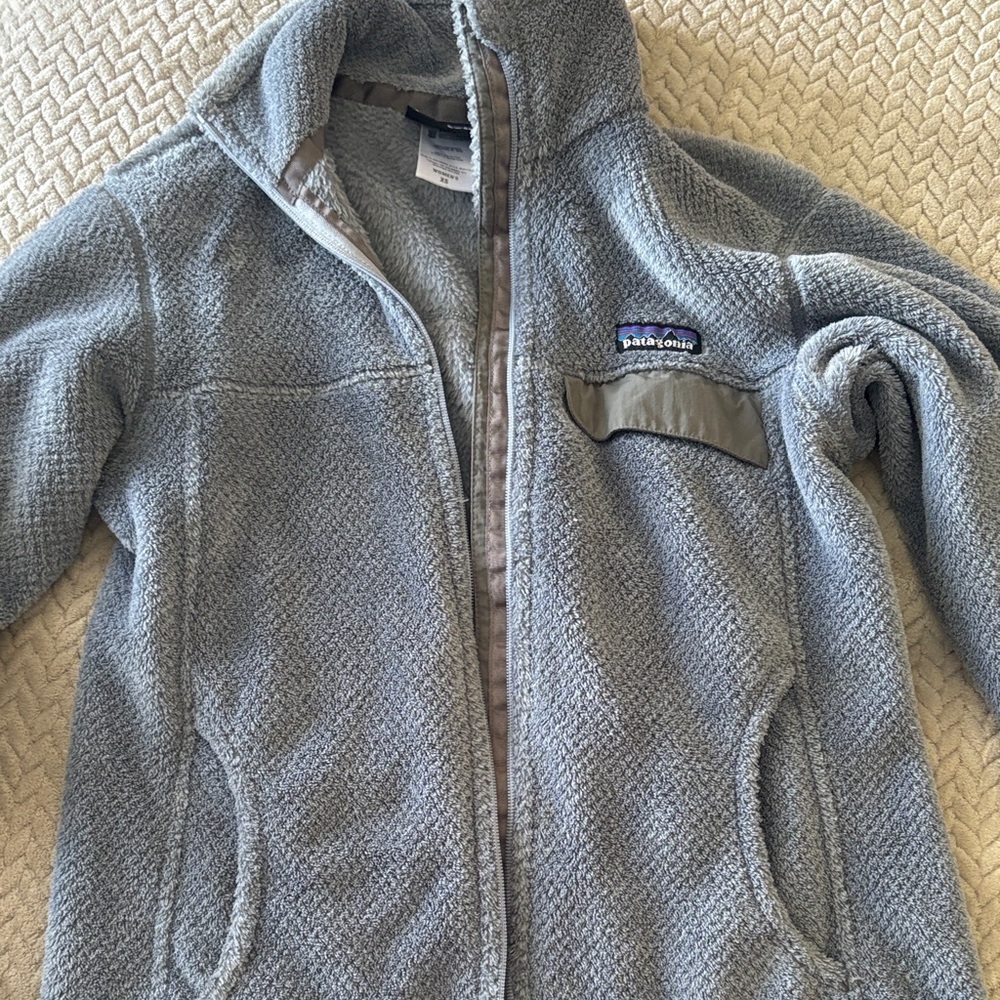 Patagonia Gray Textured Fleece Jacket